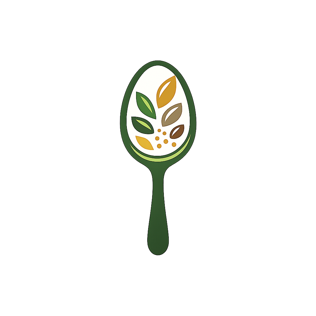 Just Better Spoon logo — a spoon of seeds and grains